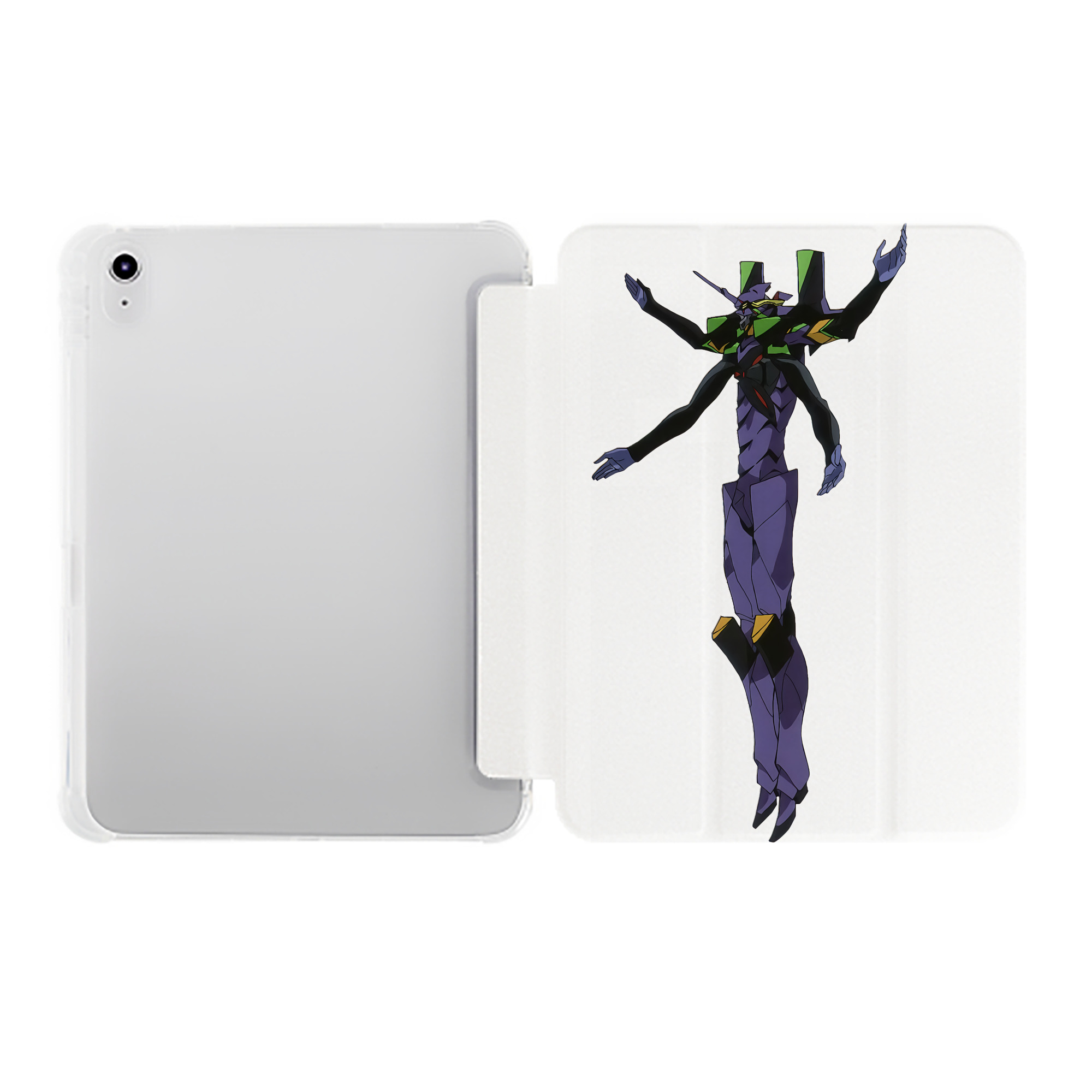 （画像用） EVA 新世紀エヴァンゲリオン IPad ケース ペン収納付き 三つ折りスタンド PUレザー×シリコン 対応機種9.5/10.5/10.9インチ